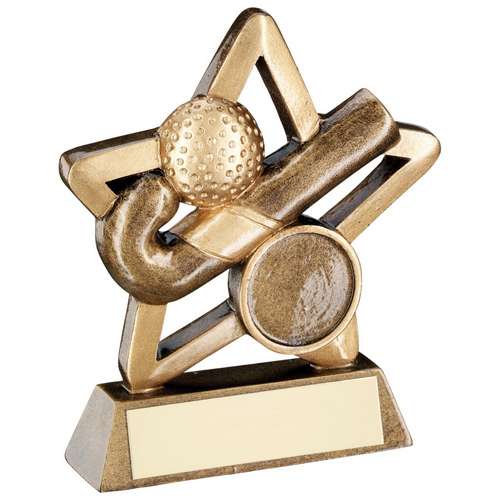brz/gold Hockey mini star trophy