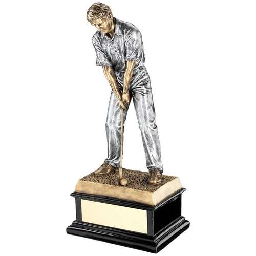 Brz/pew Start of Swing Golfer on base trophy
