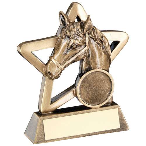 brz/gold horse mini star trophy