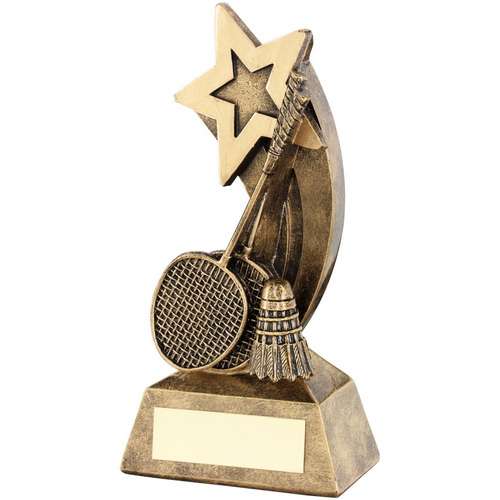 RF332 brz/gold badminton rackets/shuttlecock trophy