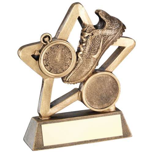 Brz/Gold athletics mini star trophy