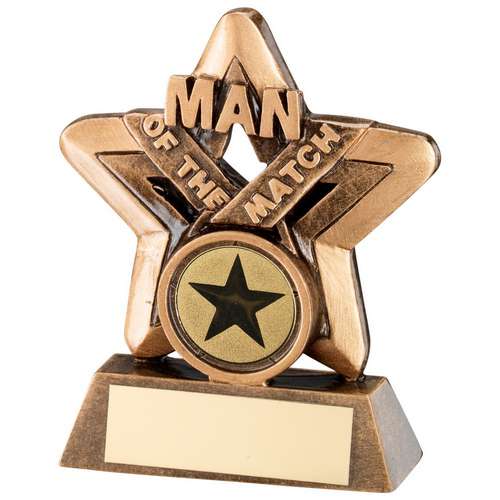 GOLD MAN OF THE MATCH MINI STAR TROPHY