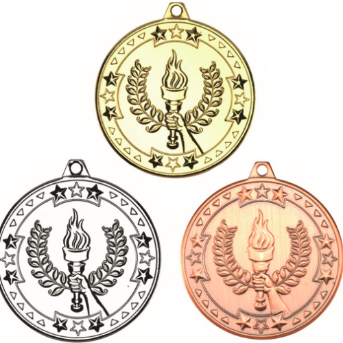 VICTORY TORCH 'TRI STAR' MEDAL