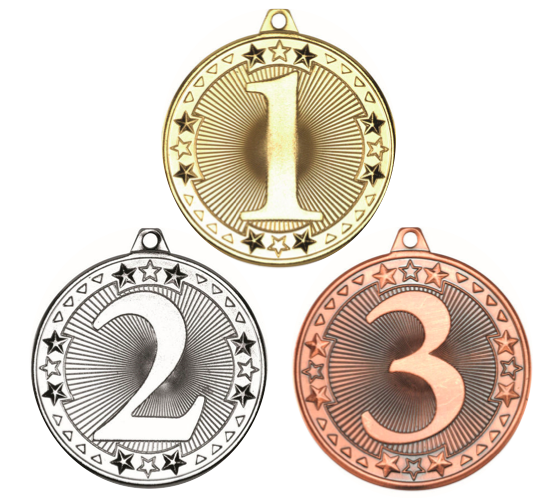 TRI STAR MEDAL 1st/2nd/3rd