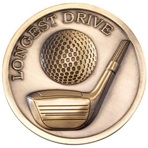 70mm Longest Drive Golf Medallion