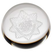 GLASS ROUND DOMED PAPERWEIGHT