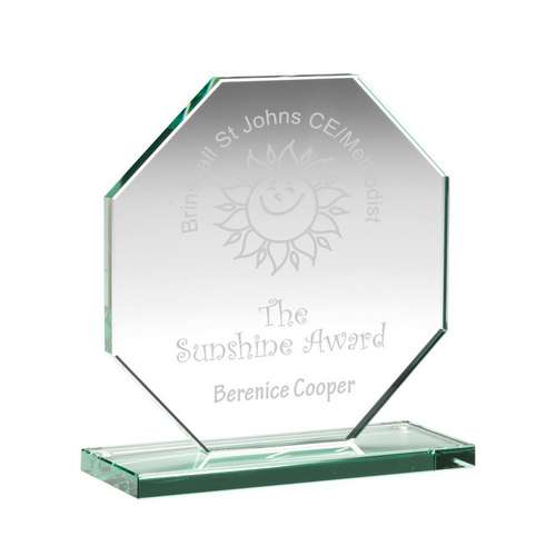 10mm Jade Glass Octagon Award