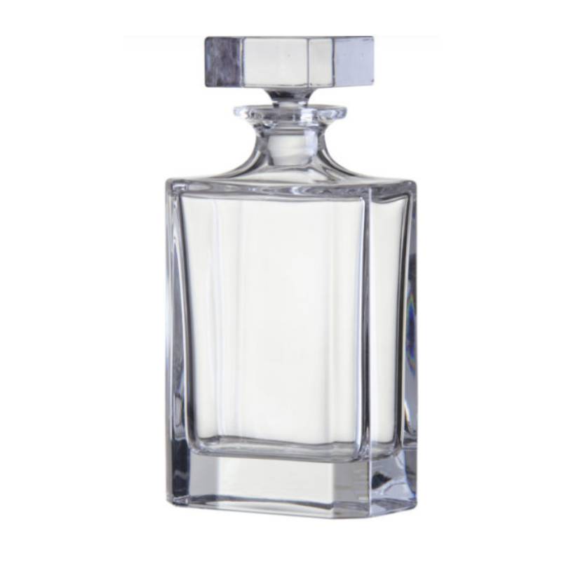Plain Rectangular Lead Crystal Decanter - Victory Trophies