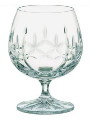 Cut Crystal Brandy Glass