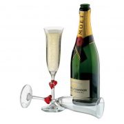 personalised engraved champagne heart flutes