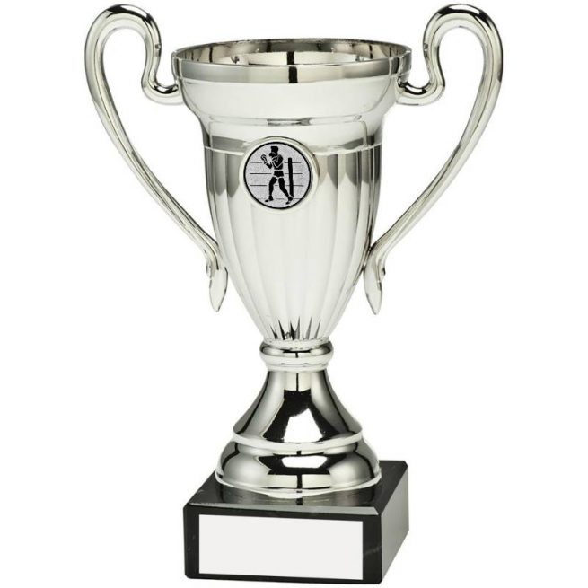 Boxing silver cup with marble base