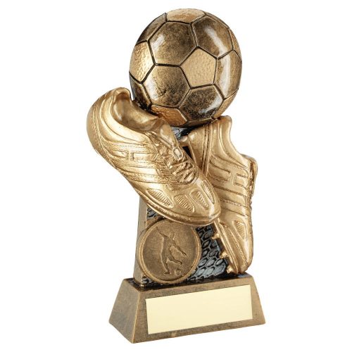 BRZ/GOLD/PEW FOOTBALL AND BOOTS TROPHY