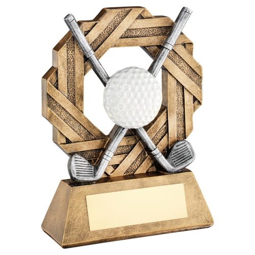 Golf Octagon Ribbon Trophy