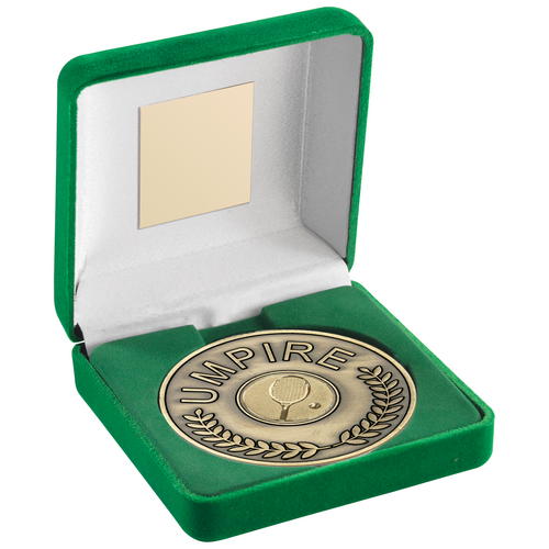 70mm Tennis Umpire Medallion in Green Box