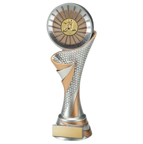 FG14 Football Silver/Gold Trophy with 50mm Centre