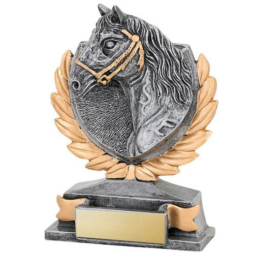 FG181 Equestrian Silver/Gold Horse Head Trophy