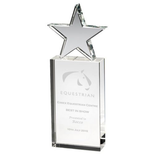 JB1800 - Equestrian Glass Star Trophy