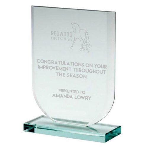 TP03 - Jade Glass Equestrian Trophy