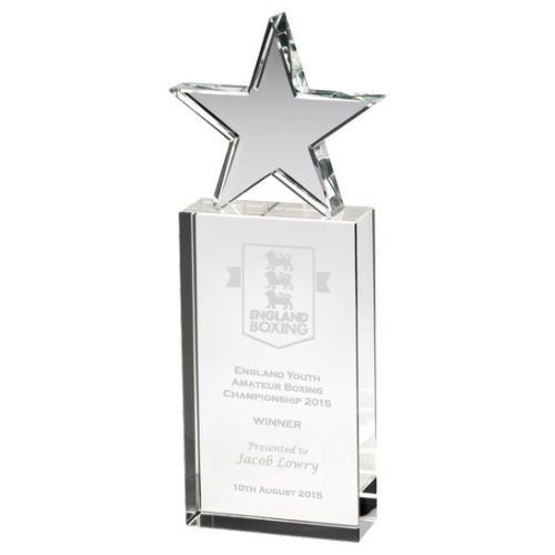 JB1800 Boxing Glass Star Trophy