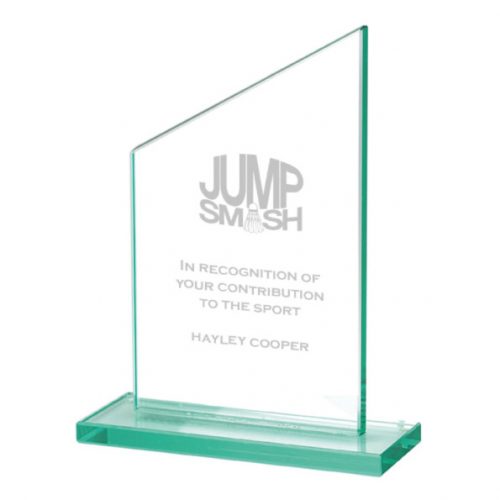 JBG401 Jade Glass Badminton Trophy