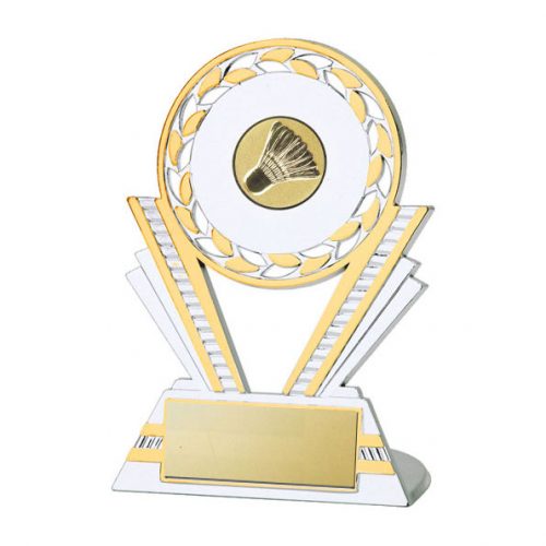 Q130 Badminton Silver/Gold Plastic Trophy
