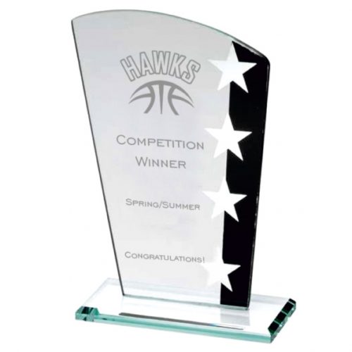 SK2 Basketball Glass Star Trophy
