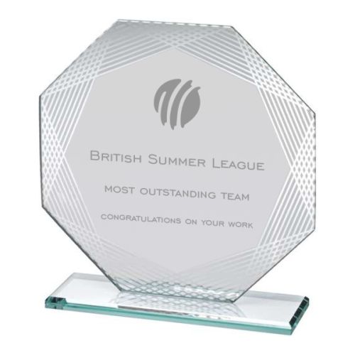 SL1 glass octagon cricket award