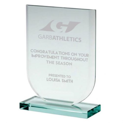 TP03 Jade Glass Athletics Trophy