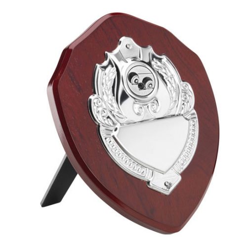 Lawn Bowls Wooden Shield with chrome front