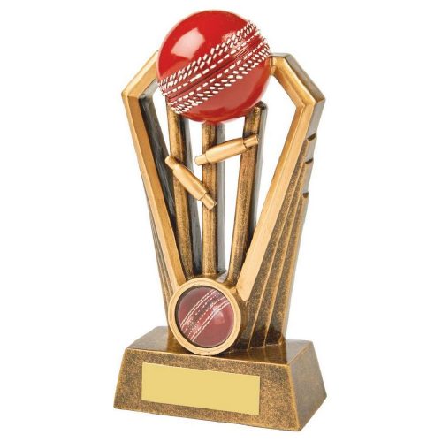 RS87-Cricket Wicket Award with Red Ball Trophy