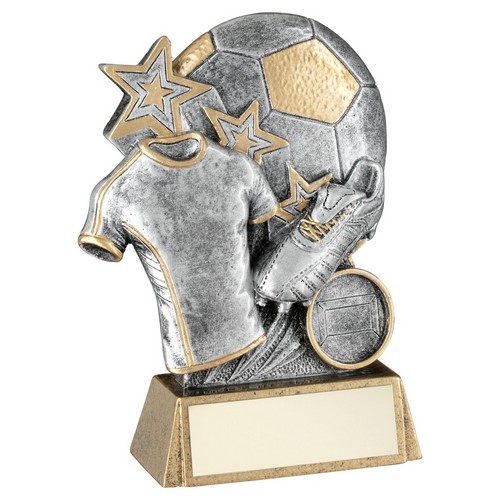 RF561-FOOTBALL WITH BOOT AND SHIRT TROPHY