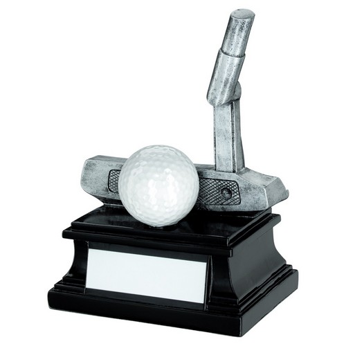 PUTTER GOLF CLUB AND BALL TROPHY