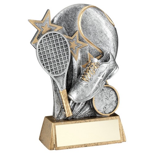 RF567-TENNIS BALL WITH RACKET TROPHY