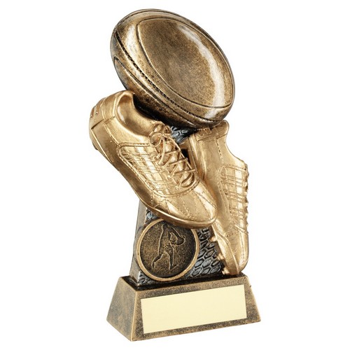 RF284-RUGBY BALL & BOOT TROPHY