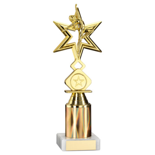 Gold Star Dance/Gym Gold Column Trophy