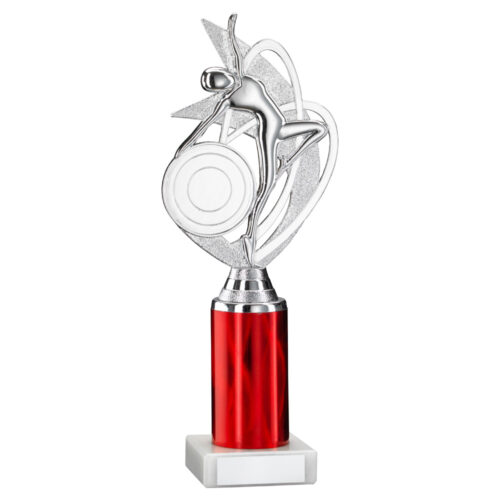 Silver Figure Dance/Gym on Red Riser