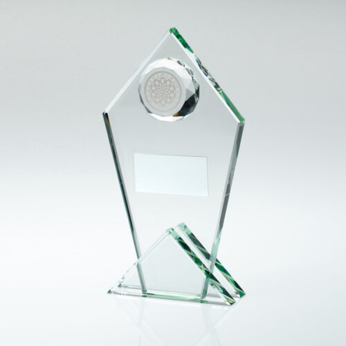Dartboard Jade Glass Pointed Award