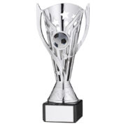 Silver Plastic Football Cup on Marble Base - Image 4