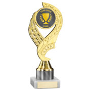 Gold/Pewter Olympic Rings Column Trophy - Image 4