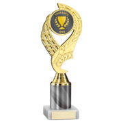 Gold/Pewter Olympic Rings Column Trophy - Image 3