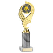 Gold/Pewter Olympic Rings Column Trophy