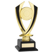 Gold/Black Diamond on Black Plastic Base Trophy - Image 4