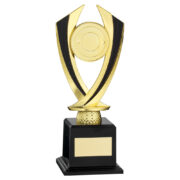 Gold/Black Diamond on Black Plastic Base Trophy - Image 2