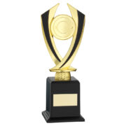 Gold/Black Diamond on Black Plastic Base Trophy