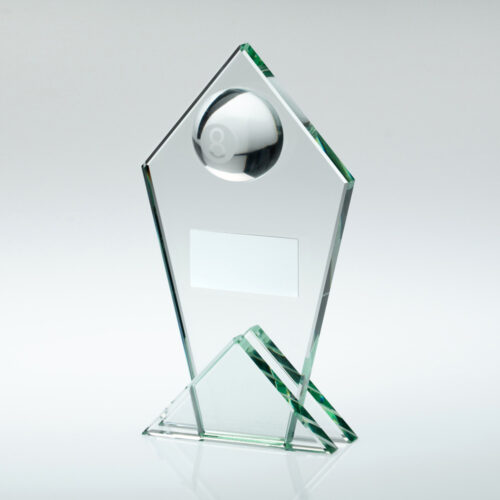 Half Pool ball Jade Glass Pointed Award