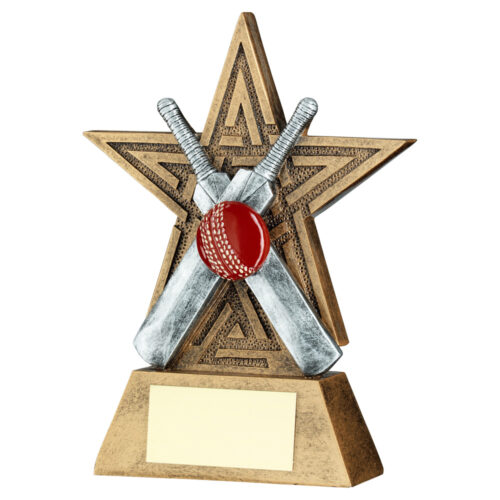 Cricket Tri Line Star Trophy