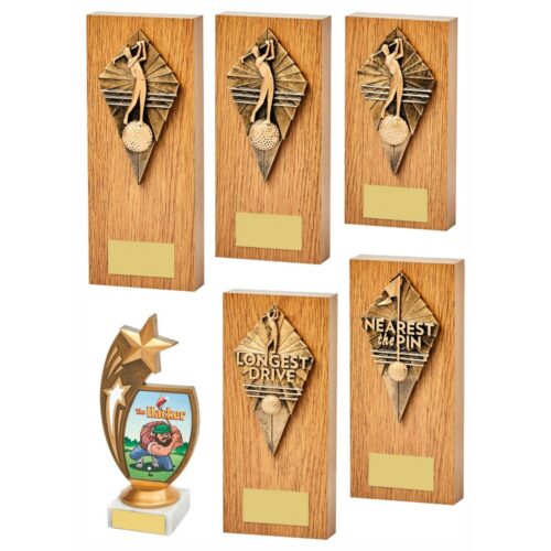Golf Day Trophy Pack Five - 6 Awards