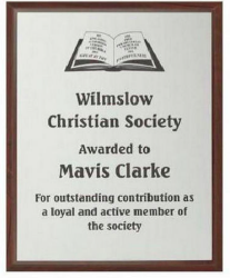 Wall Mounted Presentation Plaque with Silver Front