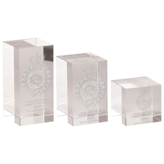 Glass Block Paperweight Award - Image 4