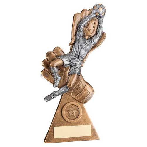 Female Goalkeeper on Gloves Trophy